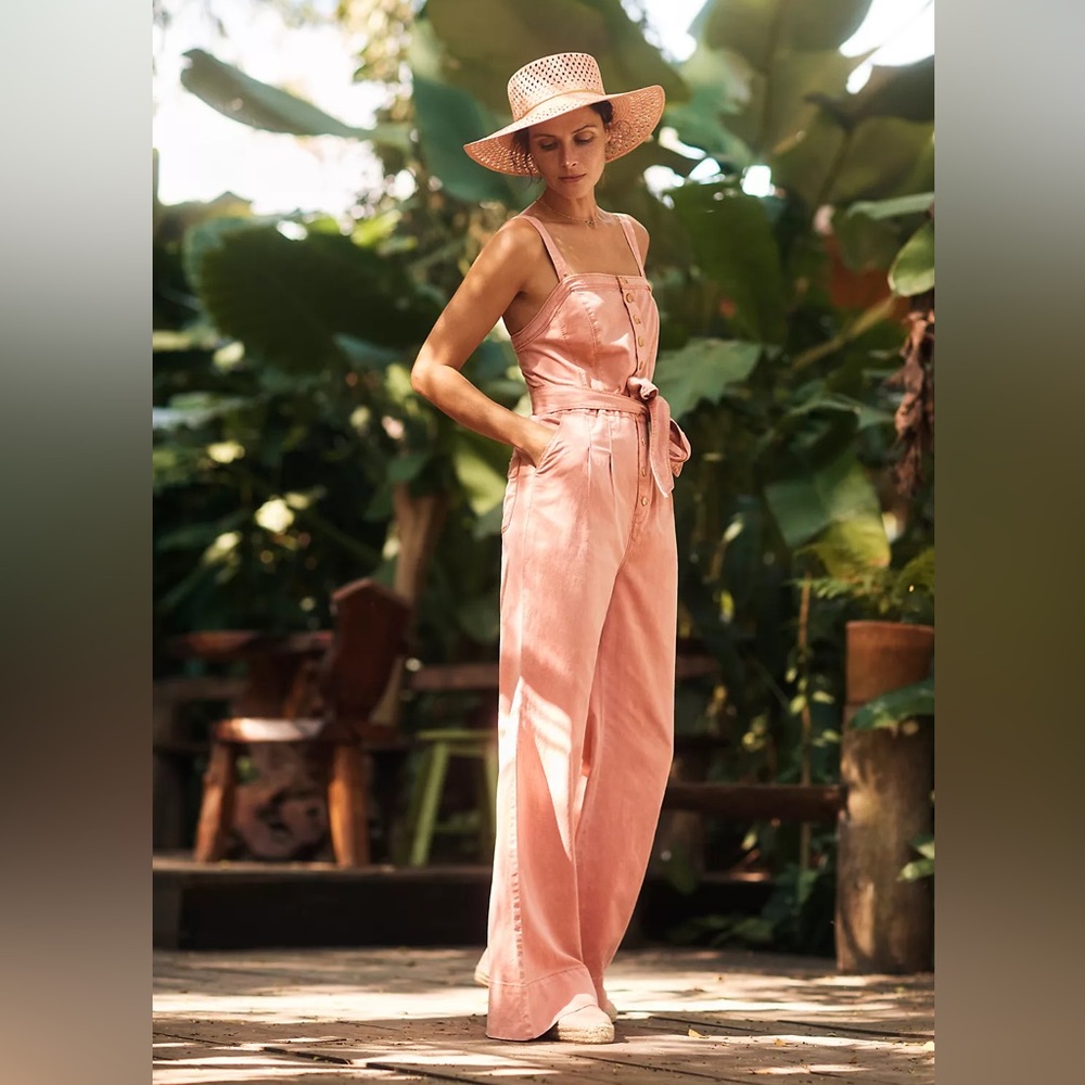 Anthropologie Pilcro and The Letterpress Desmond Dusty Pink Jumpsuit Women’s 0